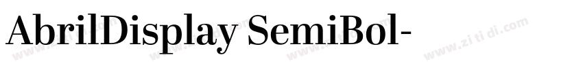 AbrilDisplay SemiBol字体转换
